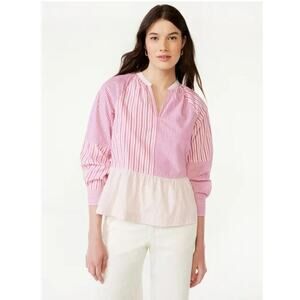 Free Assembly Women’s V Neck Peplum